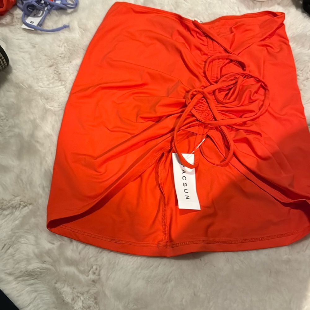 Riot Swim Rutched cover up skirt